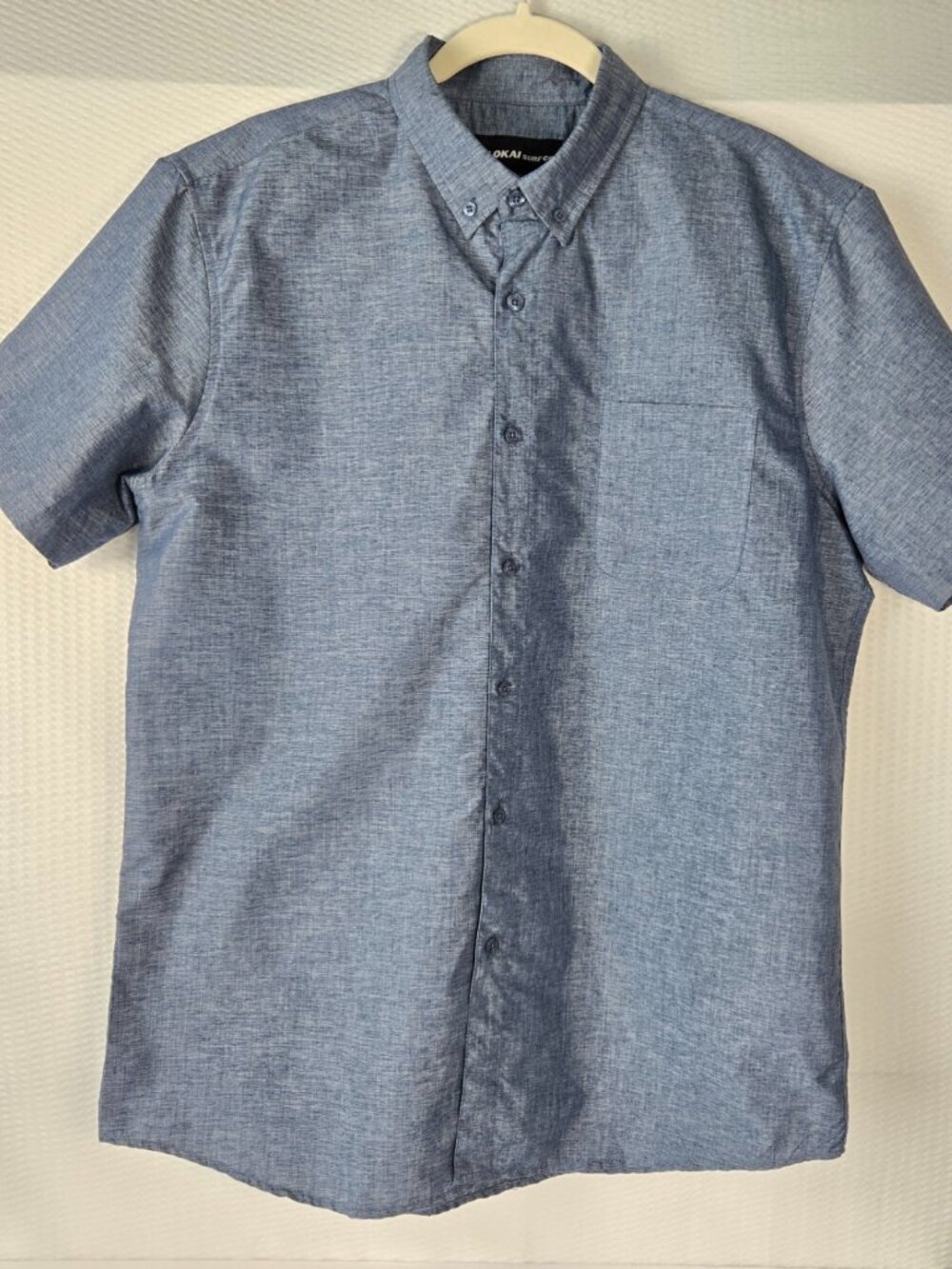Molokai Surf Co. Men’s Short Sleeve Button Down Chambray Shirt Size L
